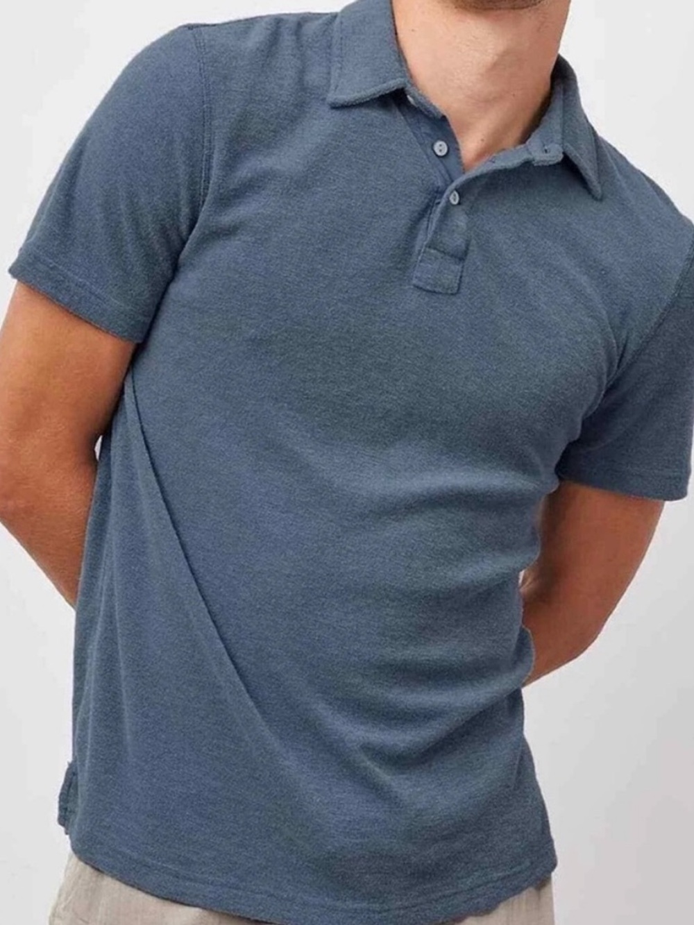 Rails Rhen Polo Terry Cotton Shirt Blue Mirage Mens XL
